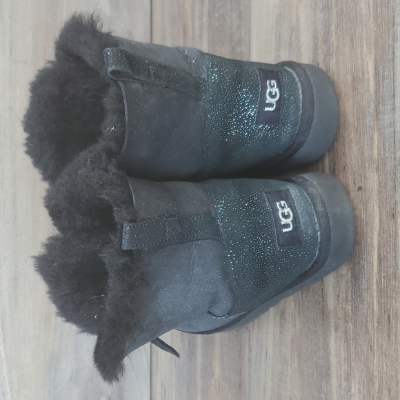 Ugg Gita Twinkle Bow Mini Women Ankle fur booties shoes sz 6 - Picture 6 of 12